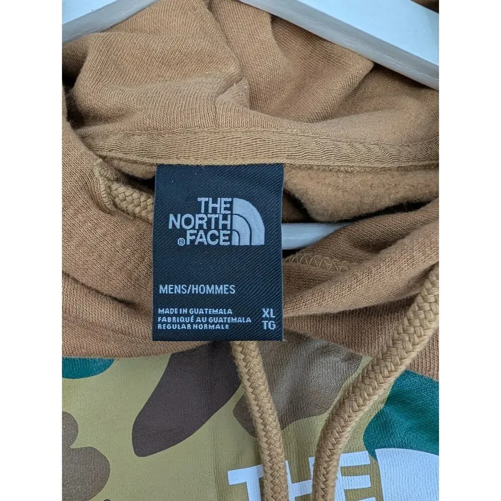 The North Face Men's XL Brown Camo Hoodie Hiking Camping Fishing Outdoors